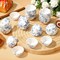 800 Pcs Blue and White Flower Cupcake Liners Flower Cupcake Wrappers Grease Proof Blue Muffin Liners Disposable Cupcake Papers Baking Cups for Baking Weddings Party (1.38 x 0.79 inch)